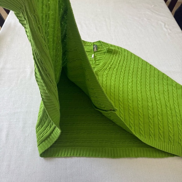 REVOLVE 525 American Green Button Front Knit Cotton Poncho Cardigan O/S Casual - Picture 4 of 6